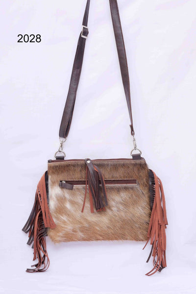 Cowhide Fringe Leather Bag